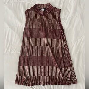 Red and gold tunic top